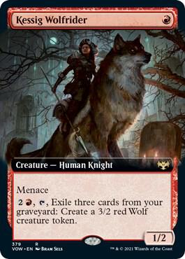Kessig Wolfrider (Extended Art) (379) [Innistrad: Crimson Vow] [Extended Art]