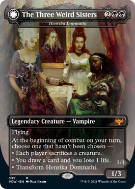 The Three Weird Sisters - Henrika Domnathi (335) [Innistrad: Crimson Vow] [Borderless]