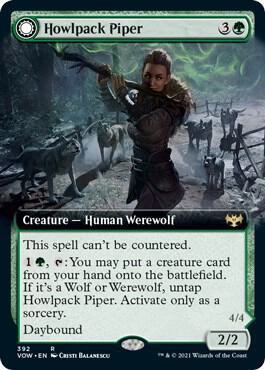 Howlpack Piper (Extended Art) (392) [Innistrad: Crimson Vow] [Extended Art]