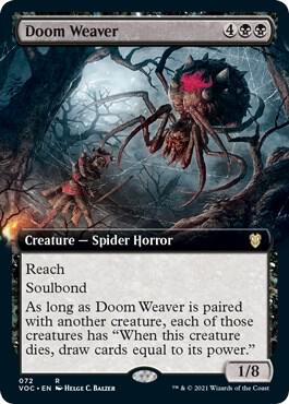 Doom Weaver (Extended Art) (72) [Crimson Vow Commander] [Extended Art]