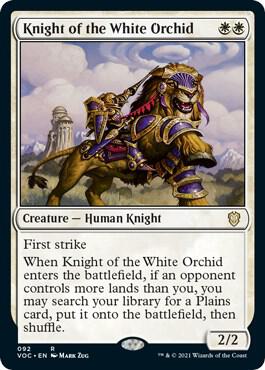Knight of the White Orchid (92) [Crimson Vow Commander]
