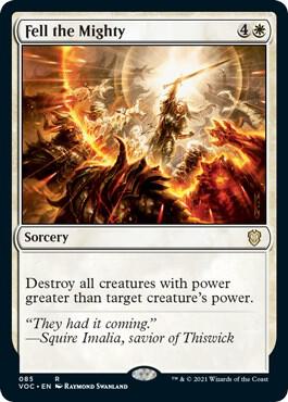 Fell the Mighty (85) [Crimson Vow Commander]