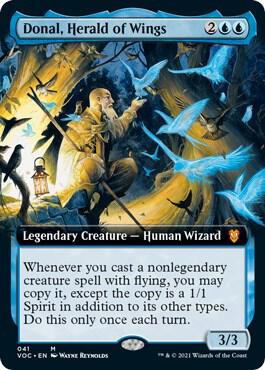 Donal, Herald of Wings (Extended Art) (41) [Crimson Vow Commander] [Extended Art]