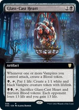 Glass-Cast Heart (Extended Art) (56) [Crimson Vow Commander] [Extended Art]