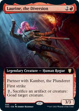 Laurine, the Diversion (Extended Art) (63) [Crimson Vow Commander] [Extended Art]