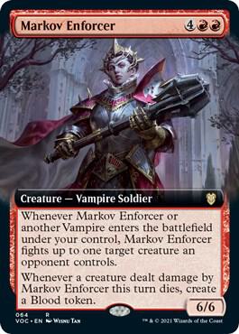 Markov Enforcer (Extended Art) (64) [Crimson Vow Commander] [Extended Art]