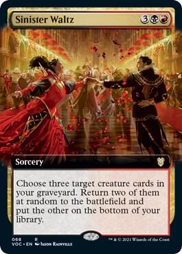 Sinister Waltz (Extended Art) (68) [Crimson Vow Commander] [Extended Art]