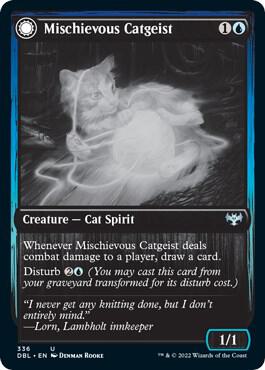 Mischievous Catgeist (336) [Innistrad: Double Feature]
