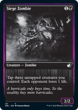 Siege Zombie (121) [Innistrad: Double Feature]