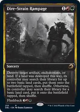 Dire-Strain Rampage (219) [Innistrad: Double Feature]