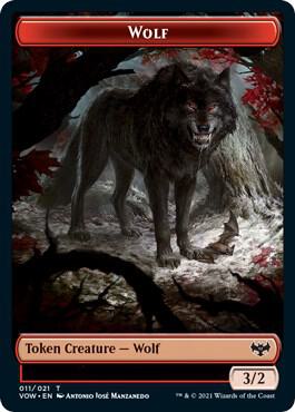 Wolf (011) // Boar Double-Sided Token (11 // 12) [Innistrad: Crimson Vow]