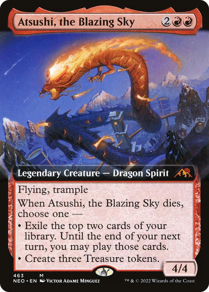 Atsushi, the Blazing Sky (Extended Art) (463) [Kamigawa: Neon Dynasty] [Extended Art]