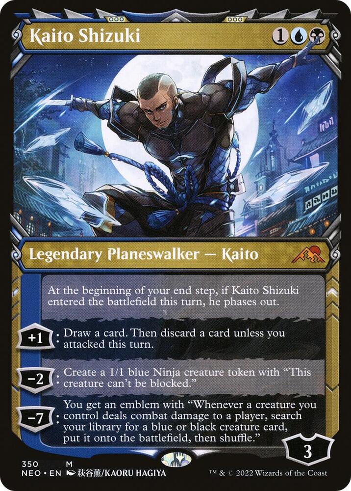 Kaito Shizuki (Showcase) (350) [Kamigawa: Neon Dynasty] [Showcase]