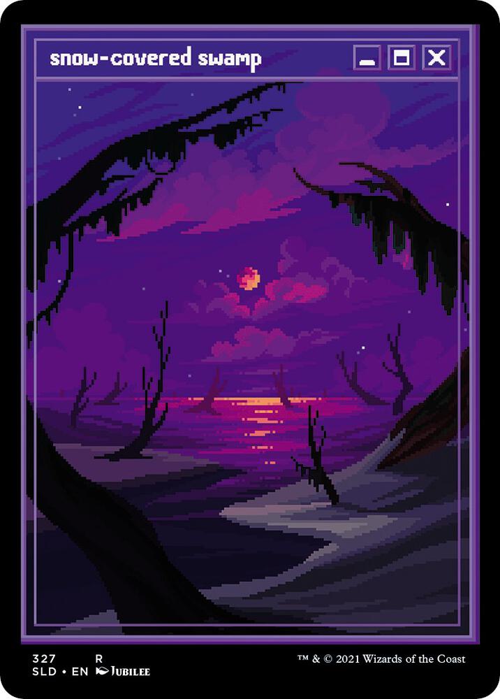 Snow-Covered Swamp (PixelSnowLands.jpg) (327) [Secret Lair Drop]