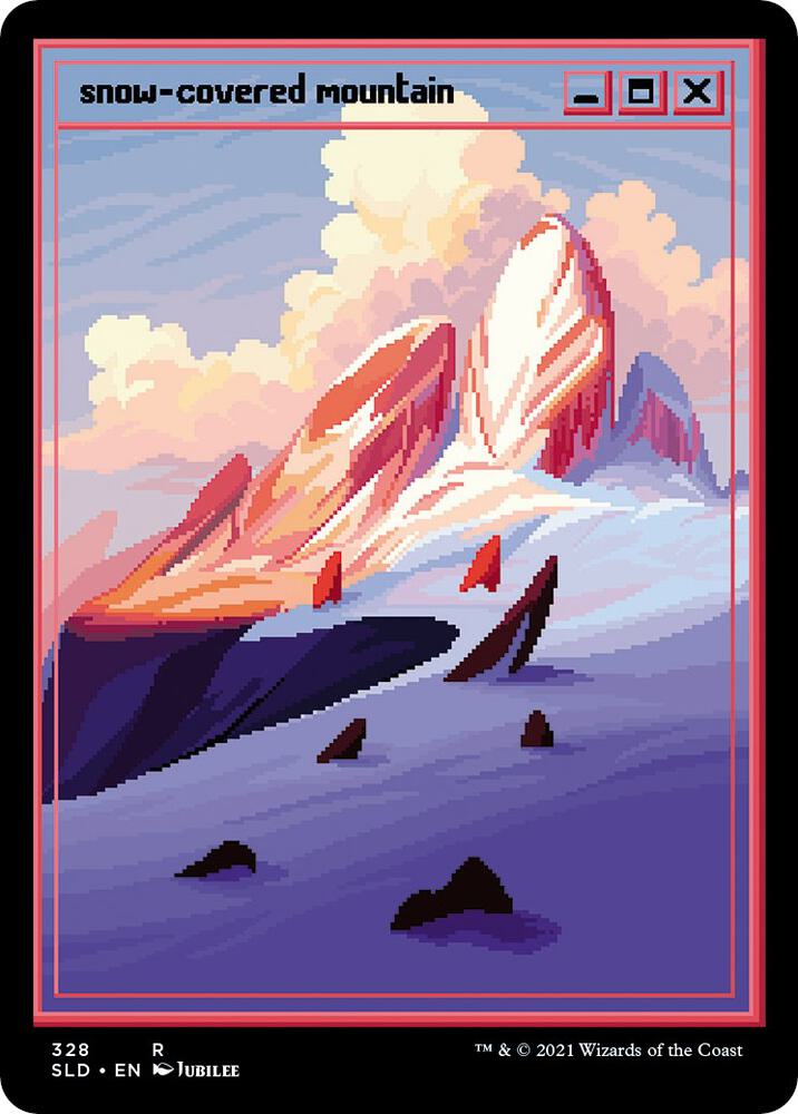 Snow-Covered Mountain (PixelSnowLands.jpg) (328) [Secret Lair Drop]