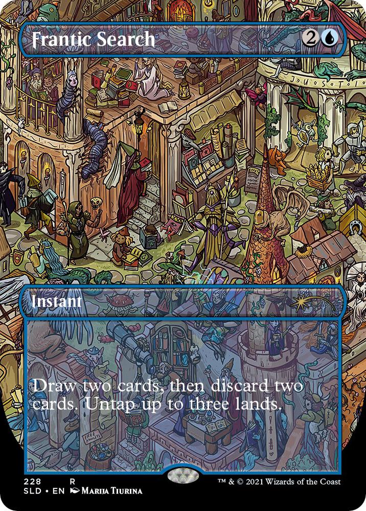 Frantic Search (228) [Secret Lair Drop] [Borderless]