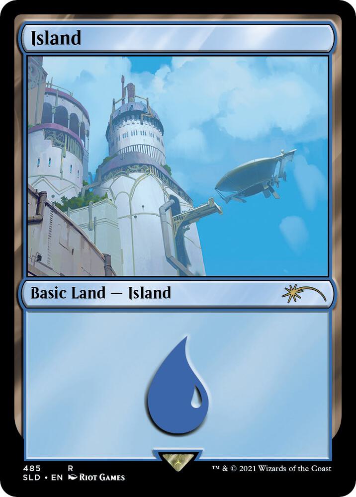 Island (Secret Lair x Arcane: Lands) (485) [Secret Lair Drop]