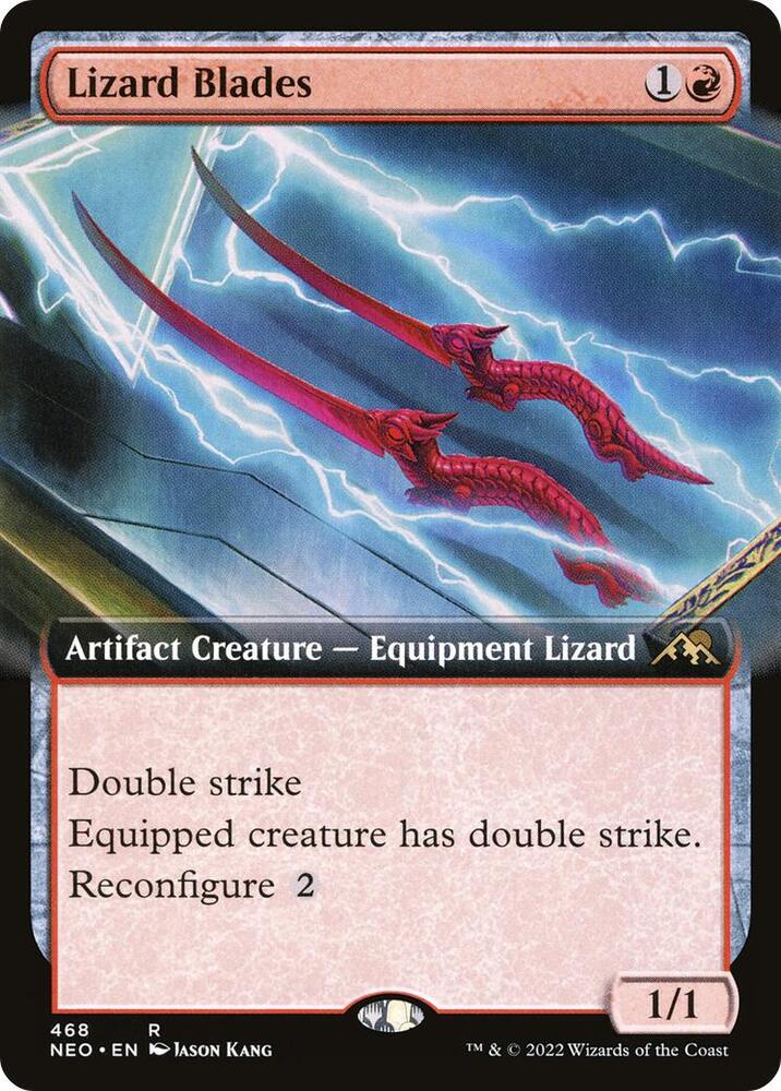 Lizard Blades (Extended Art) (468) [Kamigawa: Neon Dynasty] [Extended Art]