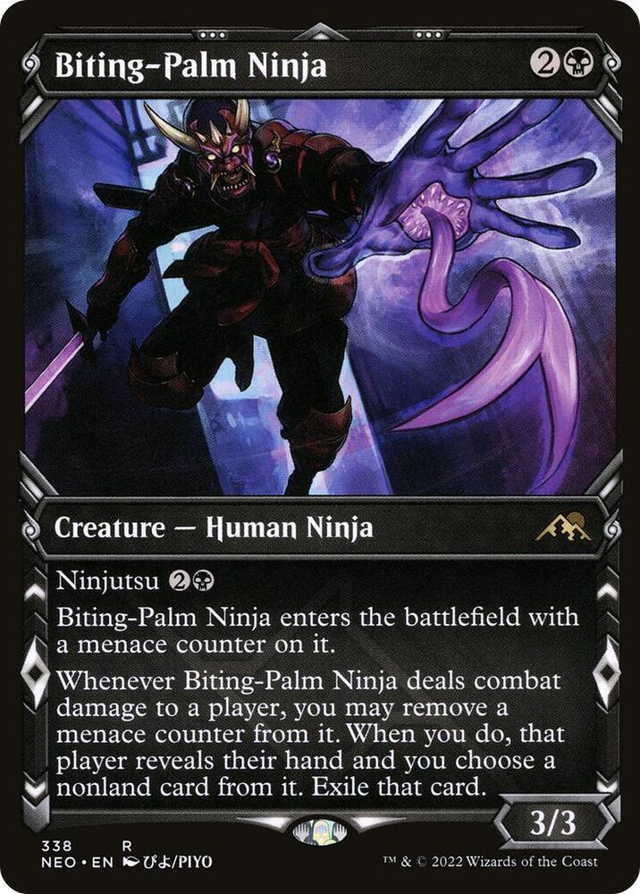 Biting-Palm Ninja (Showcase) (338) [Kamigawa: Neon Dynasty] [Showcase]
