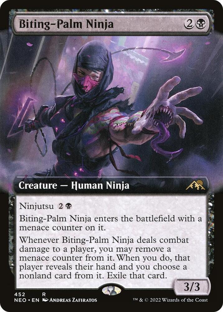 Biting-Palm Ninja (Extended Art) (452) [Kamigawa: Neon Dynasty] [Extended Art]