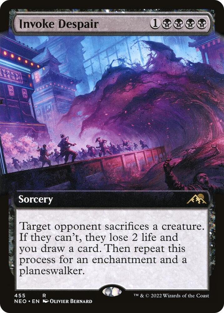 Invoke Despair (Extended Art) (455) [Kamigawa: Neon Dynasty] [Extended Art]