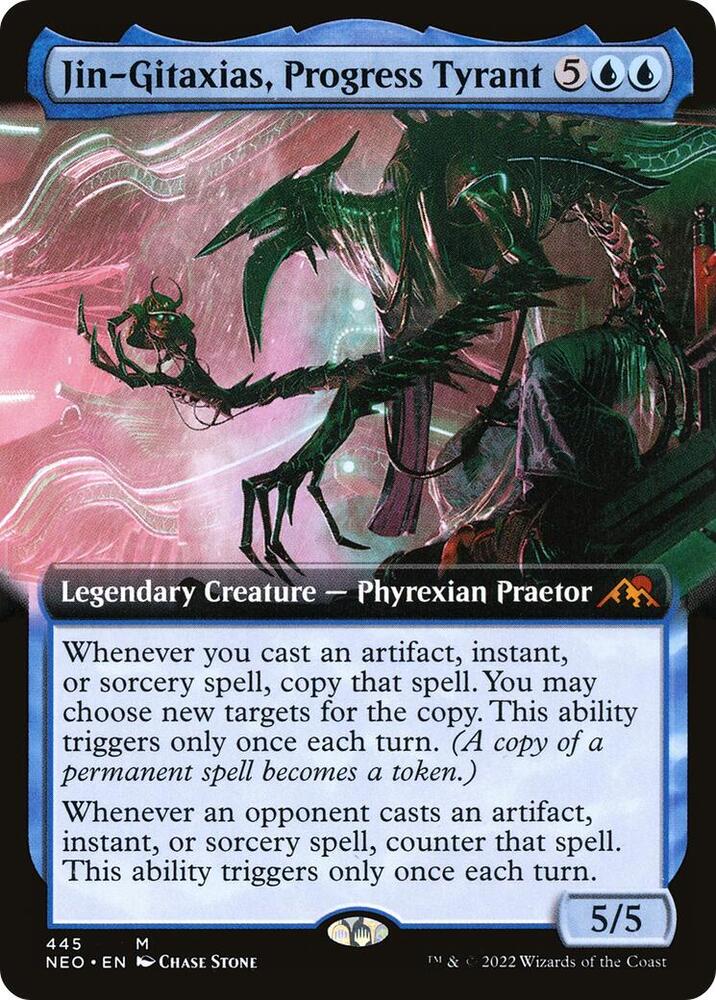 Jin-Gitaxias, Progress Tyrant (Extended Art) (445) [Kamigawa: Neon Dynasty] [Extended Art]