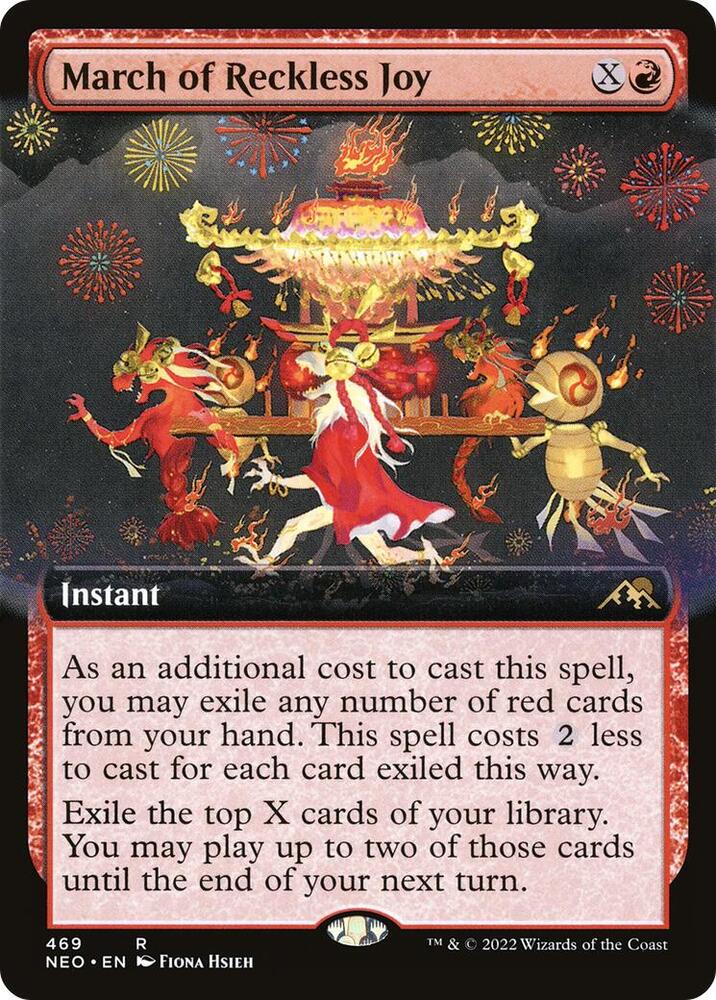 March of Reckless Joy (Extended Art) (469) [Kamigawa: Neon Dynasty] [Extended Art]