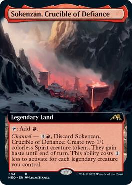 Sokenzan, Crucible of Defiance (Extended Art) (504) [Kamigawa: Neon Dynasty] [Extended Art]