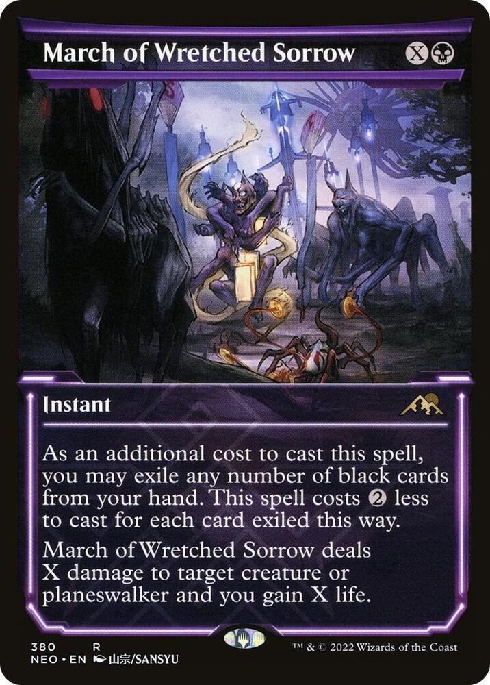 March of Wretched Sorrow (Showcase) (380) [Kamigawa: Neon Dynasty] [Showcase]