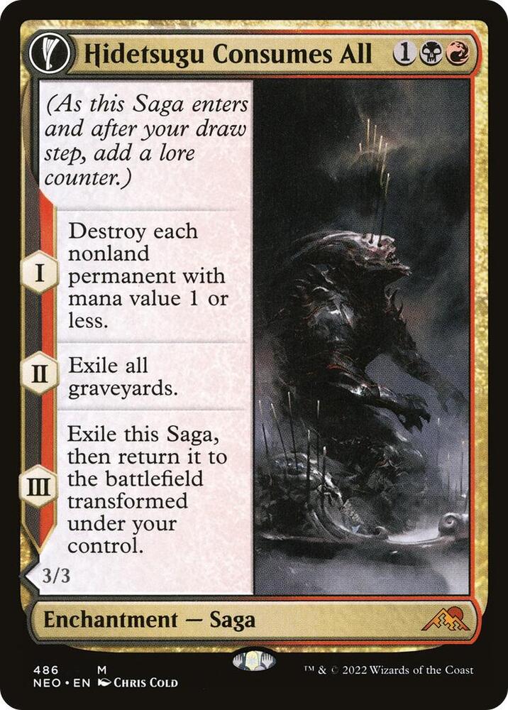 Hidetsugu Consumes All (Extended Art) (486) [Kamigawa: Neon Dynasty] [Extended Art]