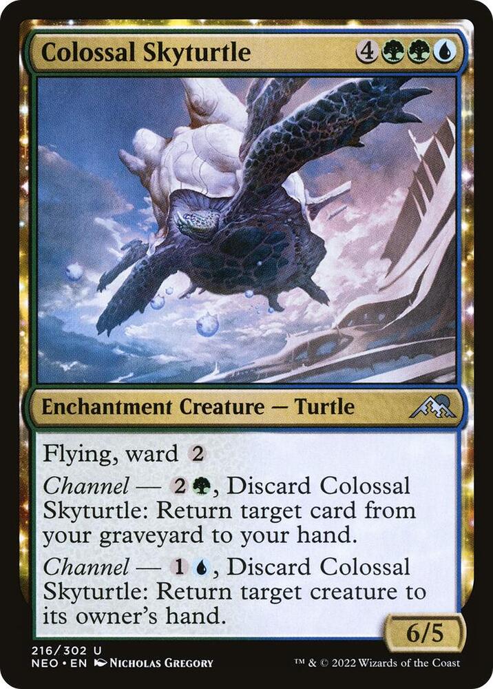 Colossal Skyturtle (216) [Kamigawa: Neon Dynasty]