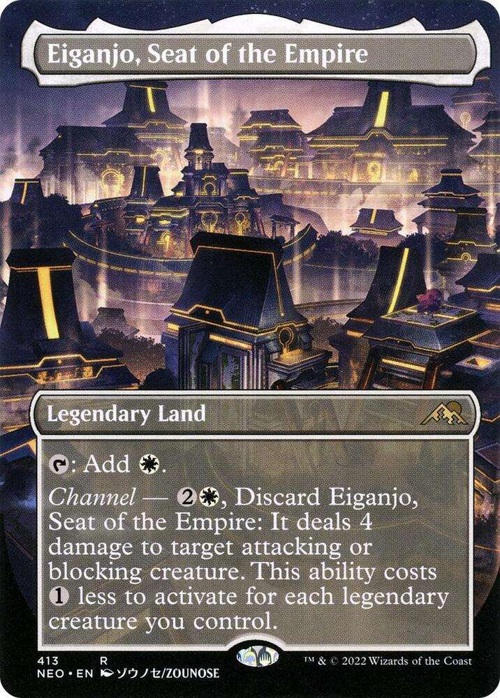 Eiganjo, Seat of the Empire (Borderless) (413) [Kamigawa: Neon Dynasty] [Borderless]