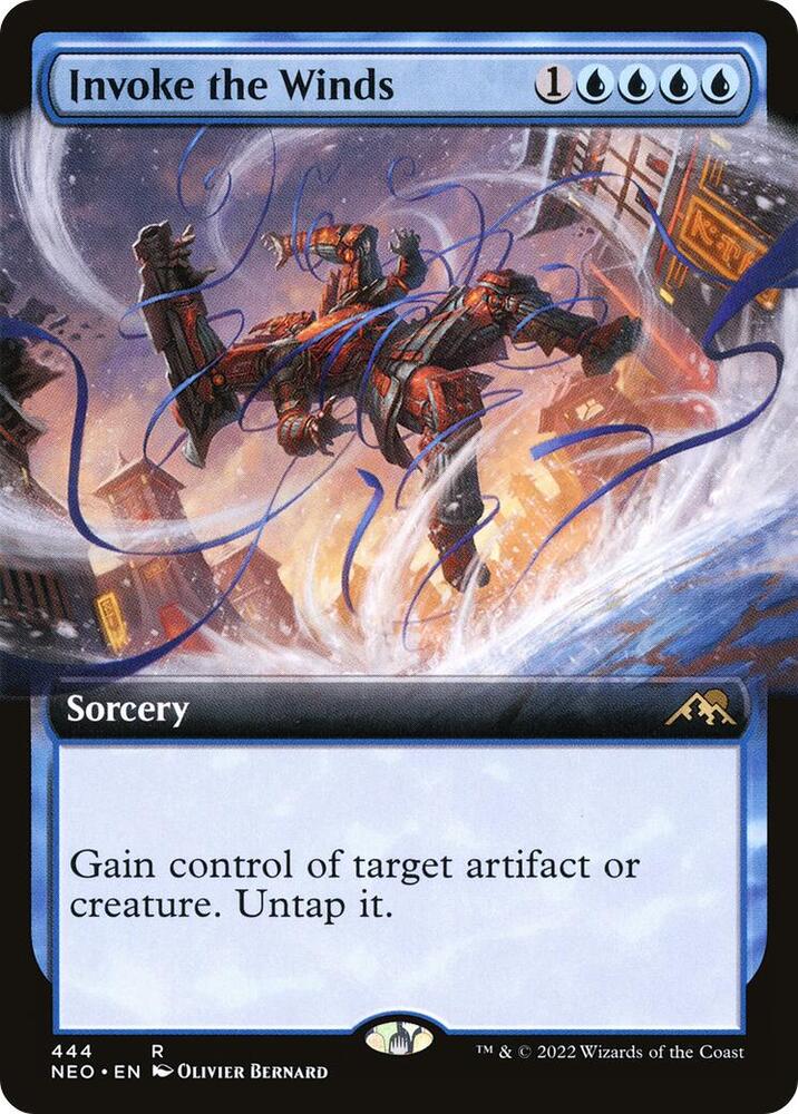 Invoke the Winds (Extended Art) (444) [Kamigawa: Neon Dynasty] [Extended Art]