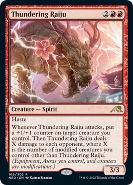 Thundering Raiju (166) [Kamigawa: Neon Dynasty]