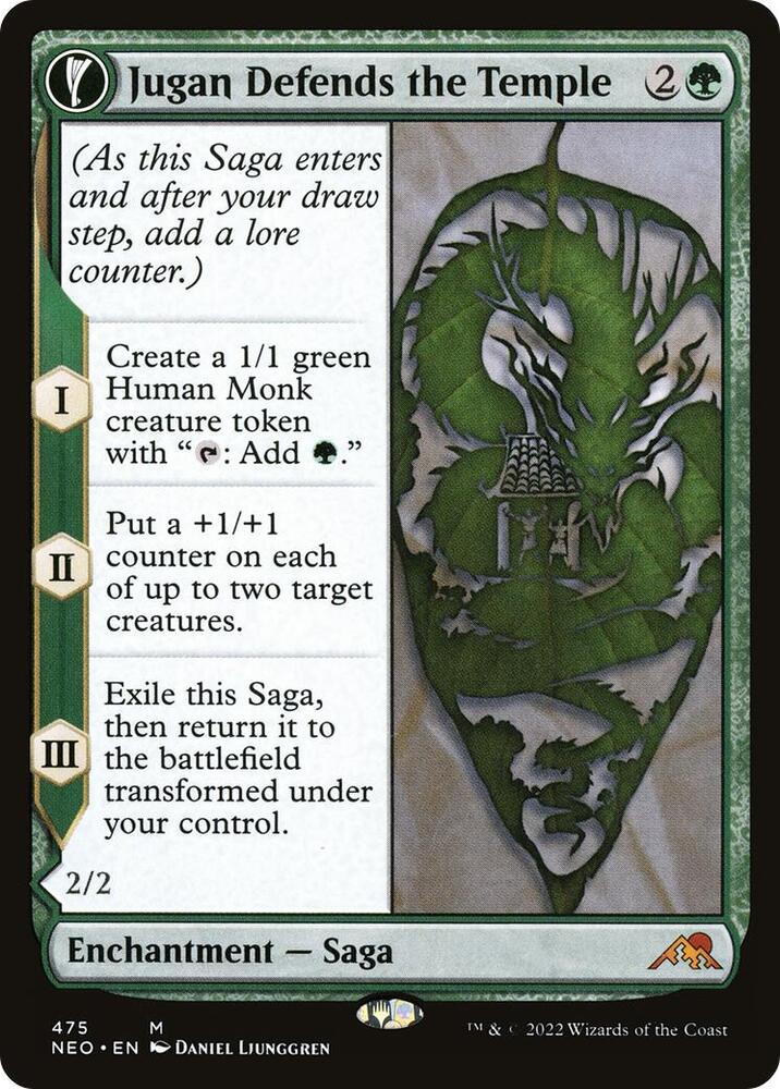 Jugan Defends the Temple (Extended Art) (475) [Kamigawa: Neon Dynasty] [Extended Art]