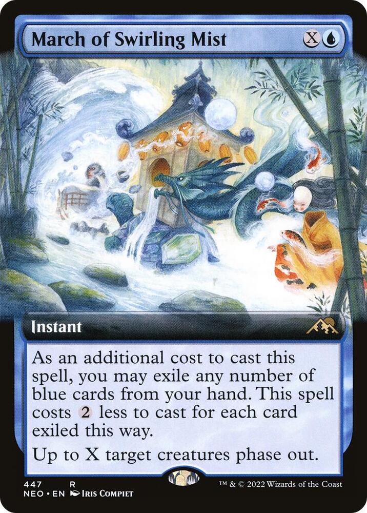 March of Swirling Mist (Extended Art) (447) [Kamigawa: Neon Dynasty] [Extended Art]