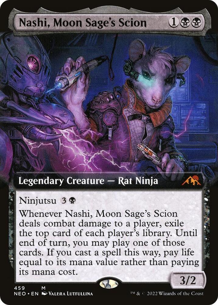 Nashi, Moon Sage's Scion (Extended Art) (459) [Kamigawa: Neon Dynasty] [Extended Art]