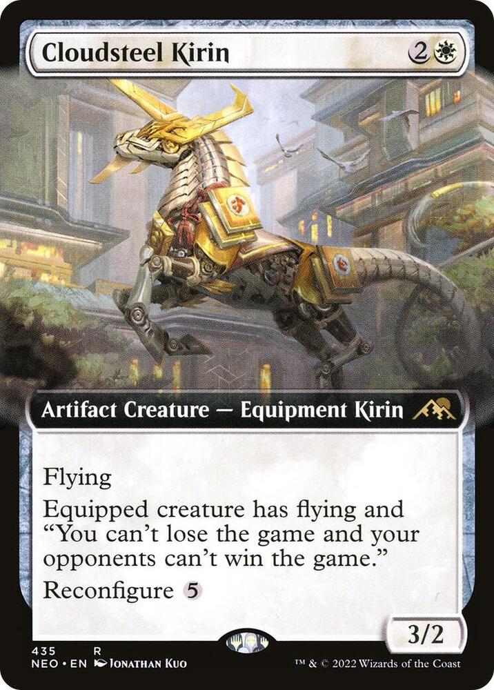 Cloudsteel Kirin (Extended Art) (435) [Kamigawa: Neon Dynasty] [Extended Art]