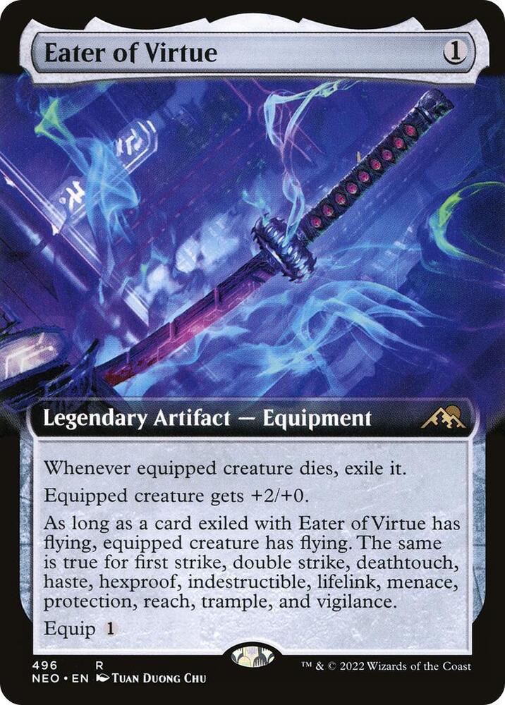 Eater of Virtue (Extended Art) (496) [Kamigawa: Neon Dynasty] [Extended Art]