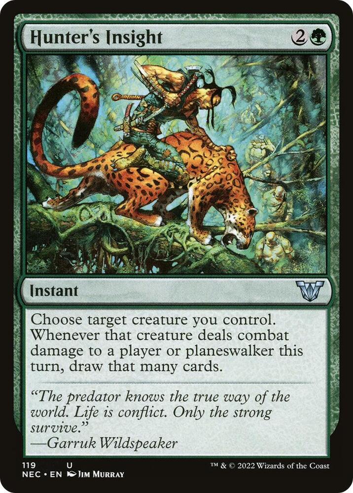 Hunter's Insight (119) [Neon Dynasty Commander]