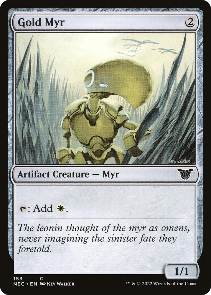 Gold Myr (153) [Neon Dynasty Commander]