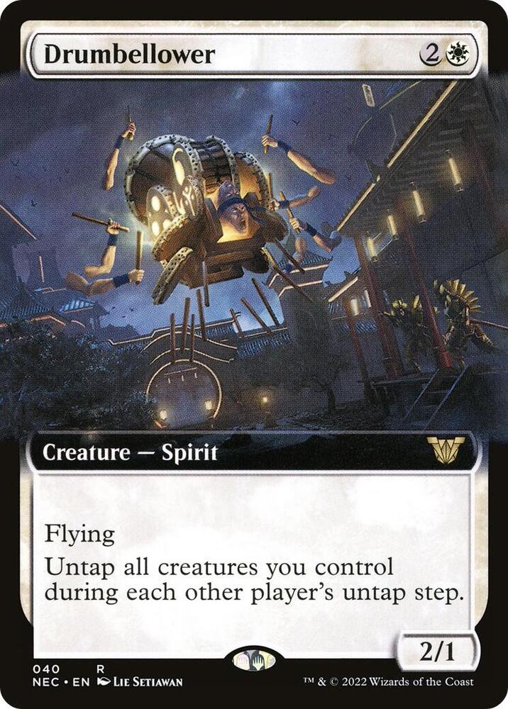 Drumbellower (Extended Art) (40) [Neon Dynasty Commander] [Extended Art]