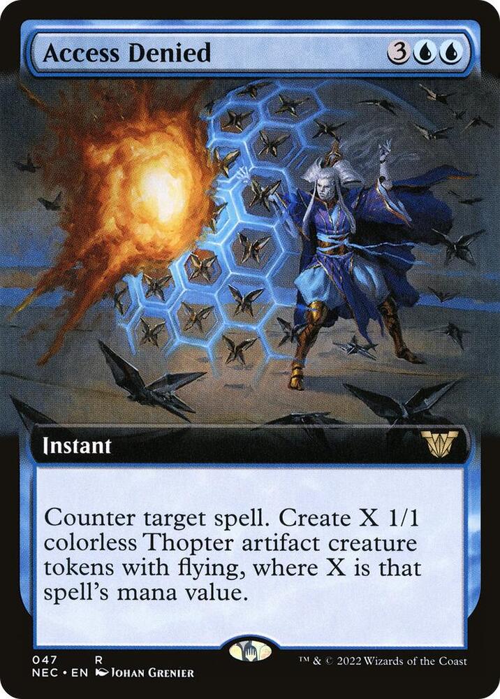 Access Denied (Extended Art) (47) [Neon Dynasty Commander] [Extended Art]