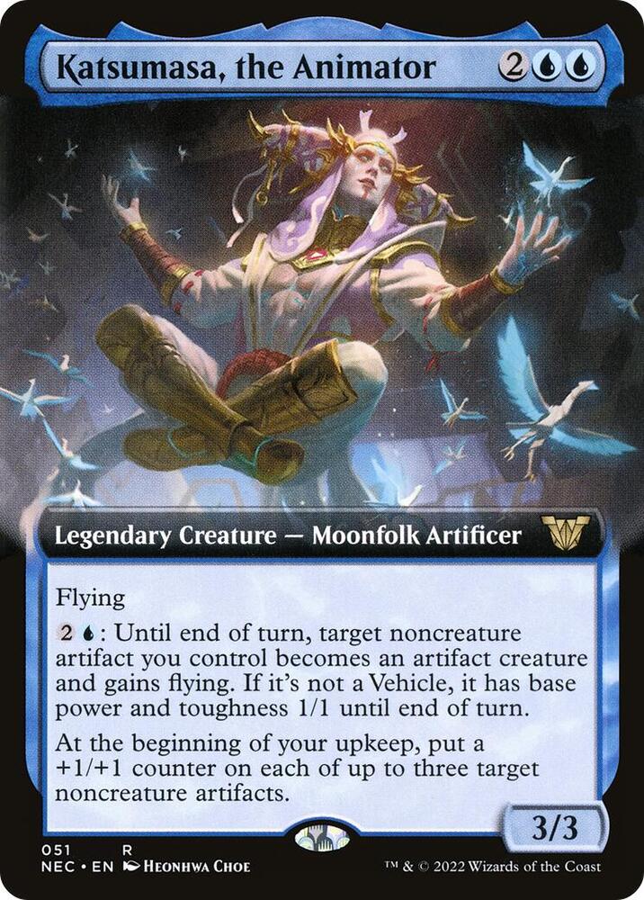 Katsumasa, the Animator (Extended Art) (51) [Neon Dynasty Commander] [Extended Art]