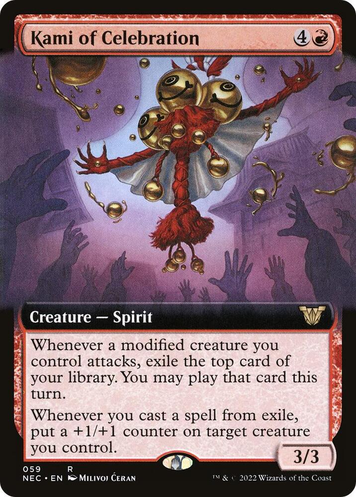 Kami of Celebration (Extended Art) (59) [Neon Dynasty Commander] [Extended Art]