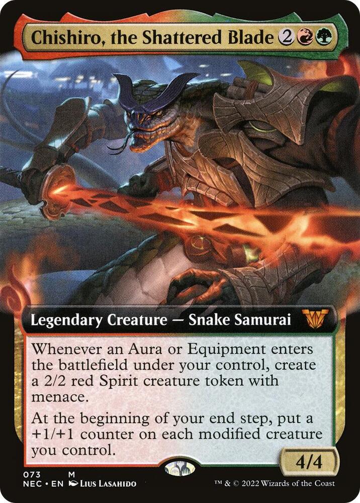 Chishiro, the Shattered Blade (Extended Art) (73) [Neon Dynasty Commander] [Extended Art]