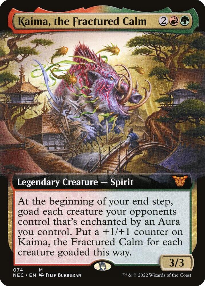 Kaima, the Fractured Calm (Extended Art) (74) [Neon Dynasty Commander] [Extended Art]