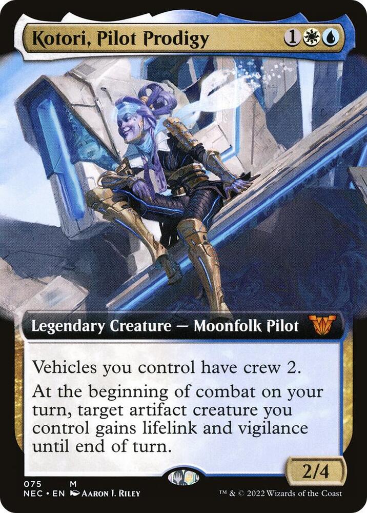 Kotori, Pilot Prodigy (Extended Art) (75) [Neon Dynasty Commander] [Extended Art]