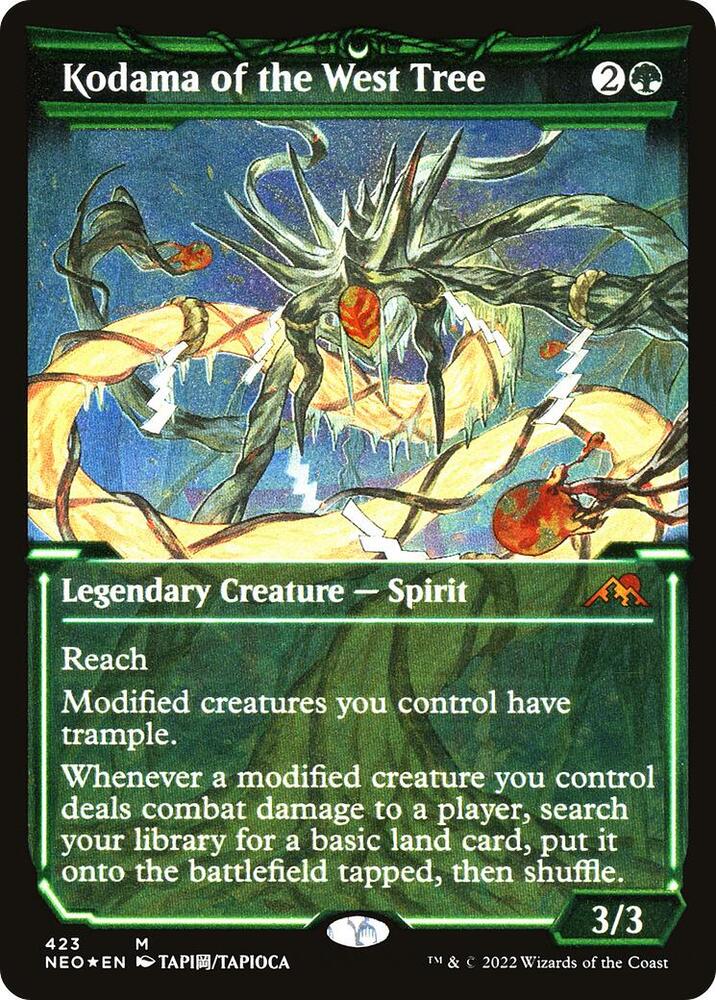 Kodama of the West Tree (Showcase) (Foil Etched) (423) [Kamigawa: Neon Dynasty] [Showcase]