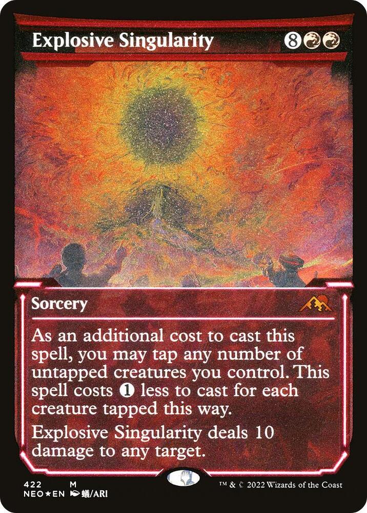 Explosive Singularity (Showcase) (Foil Etched) (422) [Kamigawa: Neon Dynasty] [Showcase]